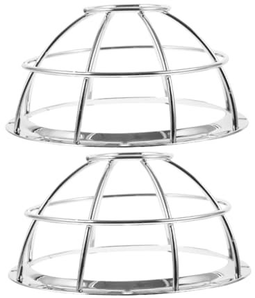 Gatuida 2pièces Couvercle De Détecteur Acier Inoxydable Protection Robuste à Structure Creuse Garde-Fil Compatible Capteurs De Détection De Fumée pour Usage Résidentiel Et Commercial