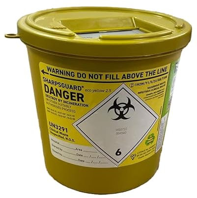 SHARPSGUARD Yellow 2.5 litre Sharps Bin