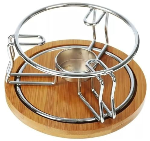 Heat Resistant Glass Infuser Teapot with Warmer Stand – 1200ml, 1400ml, or 1600ml Capacity – Ideal for Loose Leaf Tea, Herbal Infusions (Silver, Silver Stand)