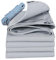 YANFEILI Bâche imperméable avec œillets,3x7m 520g/m² Protection PVC pour Balcon,Pare-Vent,bac à Sable,extérieur pour Meubles de Jardin,Cage à Lapin,Jardin Gris