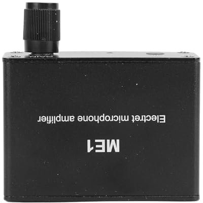 Ampli de Microphone à électret à Gain Réglable, Amplificateur de Préampli de Micro Dynamique, Sortie XLR, Entrée 3,5 Mm avec Préamplificateur de Micro Dynamique et à Condensateur