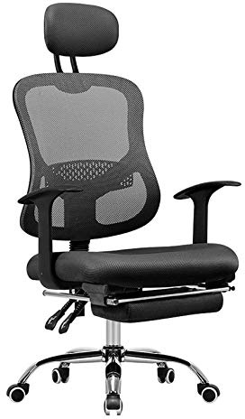Ergonomic Office Swivel Chair, Height Adjustable Gaming Chair with Tilt Mechanism, Breathable Skin-Friendly Mesh, Black
