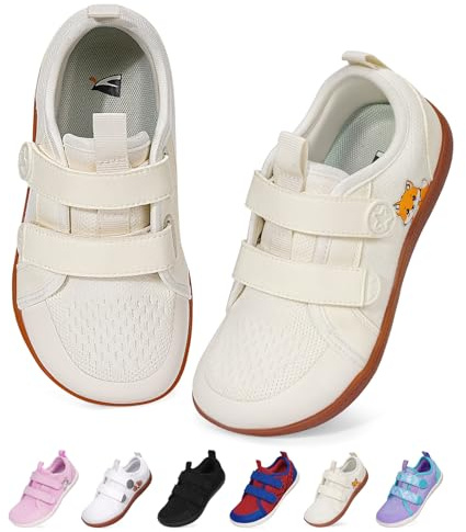 BibYuga Barfussschuhe Kinder Breite Barfußschuhe Jungen Mädchen Minimalistische Sneaker Weich Hausschuhe Rutschfeste Traillaufschuhe | mit Fußgewölbeunterstützung