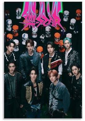 Hotoice Stray-Poster für Kinder, Musikgruppe, Kpop, Vintage-Poster für Zimmer, ästhetische Leinwand, Wandkunst, Schlafzimmerdekoration, 30 x 45 cm