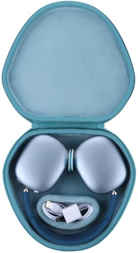 Peyyargo Dura Funda Protectora Compatible con Apple AirPods MAX Auriculares (Azul)