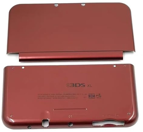 Hzxkqmil Replacement Front & Back Housing Shell for Nintendo New 3DS XL Console, Upper/Bottom Cover Plates DIY Faceplate Accessories for New 3DSXL (Red)