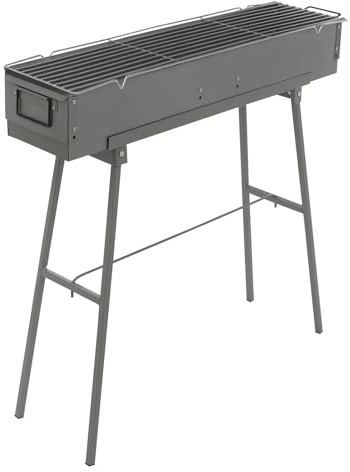 Barbecue Charbon de Bois, Barbecue Compact et Pliable avec Grille de Cuisson & Poignée, Rabat D'air Réglable, Gril Sur Pied pour Camping D'extérieur Jardin et Balcon