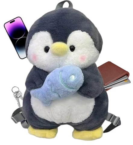 Generisch Pinguin-Plüschbaby – Pinguin-Plüsch | Niedliche Plüschtiere für Kinder, Geburtstags- oder für Kinder. Flexible Schultergurte, weicher Luxus-Puppenrucksack.