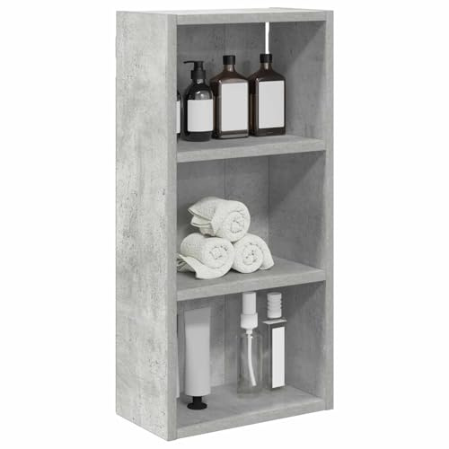vidaXL Badezimmer-Wandschrank Betongrau 30 x 16 x 62,5 cm
