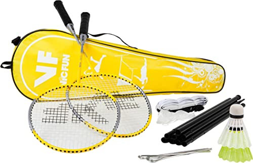 VICFUN Hobby Badminton Set Start mit Netz, Gelb, One size, 795/0/0