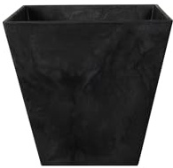 Ivyline 107817 Artstone Übertopf, 25 x 24 cm, Ella Black