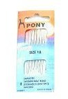 Pony Gold Eye Sewing Needles: Tapestry Size 18, Multi-Colour
