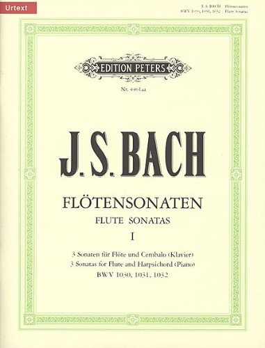 EDITION PETERS BACH J.S. - FLUTE SONATAS VOL.1 BWV1030-1032 - FLUTE Klassische Noten Querflöte