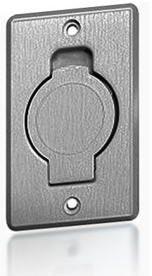 France Aspiration - Prise Murale Clapet Rond Classique - Couleur : Silver