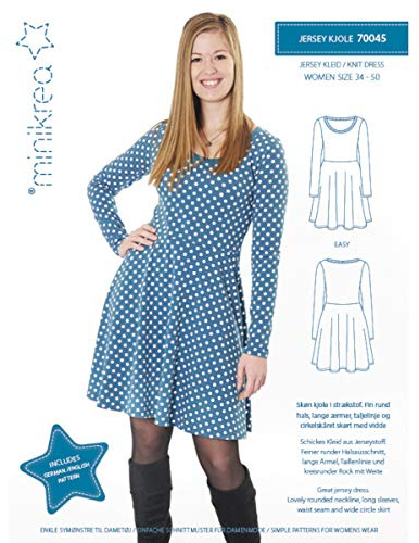 MAGAM-Stoffe Jersey Kleid Schnittmuster Frauen inkl. Aufnäher Enno