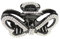Glamour Girlz Glamour Girlz - Pinza per capelli da donna, con strass extra scintillanti, 9 cm, colore: nero