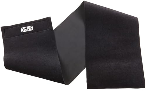 GoFit Double Neoprene Waist Trimmer 39.5 Inch – Adjustable Waist Belt for Core Support, Fitness Workouts, Weight Training, and Abdominal Compression, Black