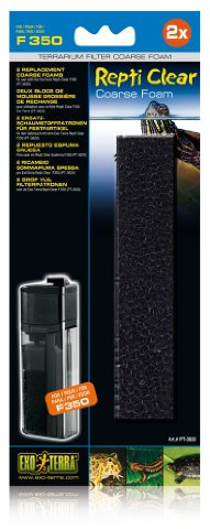 Exo Terra Repti Clear, Ersatz Schaumstoffpatrone für grobe Partikel, für den Repti Clear F350 Terrarienfilter, 2er Pack