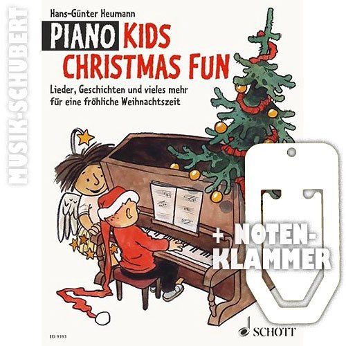 PIANO KIDS Christmas fun inkl. praktischer Notenklammer - das Weihnachts-Spielbuch zur beliebten Klavierschule für Kinder mit Liedern, Geschichten und vielem mehr für eine fröhliche Weihnachtszeit (br