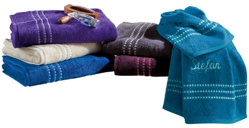 Dyckhoff Hochwertige Handtuch Duschtuch Serie Drops 8 Farben 2 Größen (Petrol, 50x100 cm)