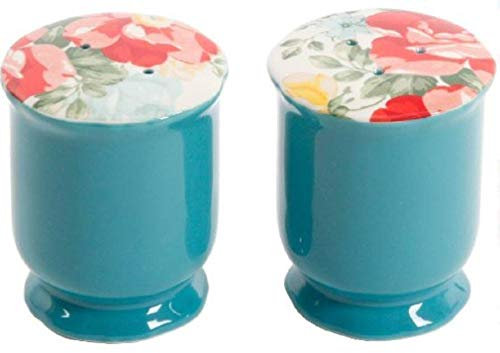 The Pioneer Woman Vintage Floral Ceramic Salt and Pepper Shaker Set