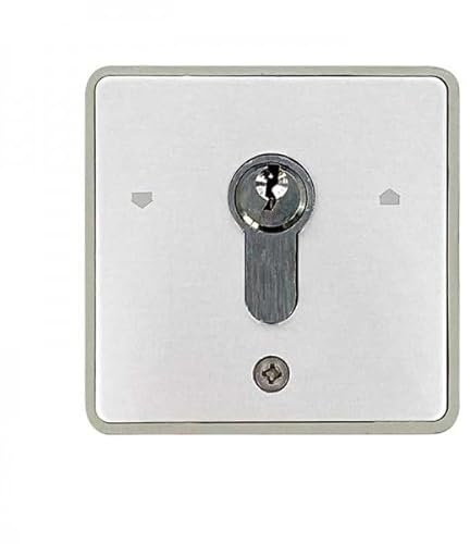 Selector de llave exterior de superficie de 2 contactos VDS Start-Stop para accionamiento de motores de puertas de garaje, persianas comerciales, automatismos, control de accesos