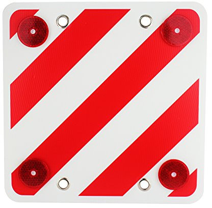 MOLCAR Panel Reflector Trasero para señalización de Cargas,Cuadrada, Visibilidad Noche (50x50)