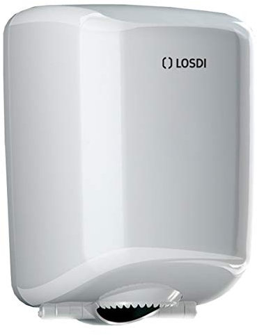 Handtuchrollen-Spender Innenabwicklung, Spiralkernrollenspender, Papierrollenspender mit Innenzug, weiß