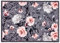 Astra Flauschige Sauberlaufmatte weich - Pure & Soft - Blumen grau-rosa 50x70cm - Waschbarer Küchenteppich innen - Türmatte strapazierfähig - Teppich läufer