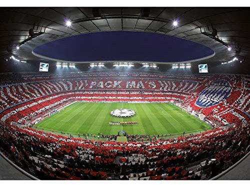 Designwalls 2.0 | FCB Pack Mas DD118845 | Fußball Tapete für Schlafzimmer | Papier Tapete Rot Grün - 3,66 m x 2,54 m