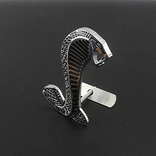 YUNHOME Emblem Aufkleber Auto Aufkleber Auto Emblem 3D Stereo-Metall-Netz-Fahrrad-Label-Auto-Modifizierte Gläser Schlangenaufkleber Schlangenschlange-Cobra Im Netto-Standard Silber Links