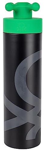 UNITED COLORS OF BENETTON Botella de agua 500ml doble pared en acero inox color negro