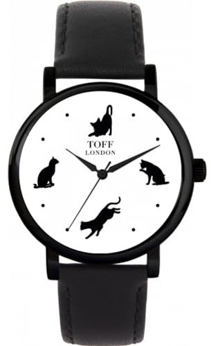 Toff London Neugierige Katzenuhr
