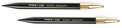 Lantern Moon Interchangeable Needle Tips, Ebony Wood, Black, 13cm 6mm