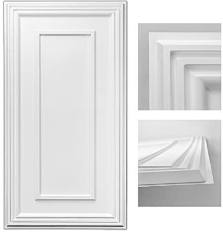 Art3d 12-Pack PVC Drop Ceiling Tiles, 24x48in. White, Polyvinyl Chloride Ceiling Panels Glue Down
