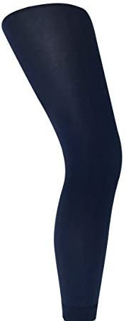 MYSASI Collants épais 100 deniers opaques sans pieds, bleu marine, M