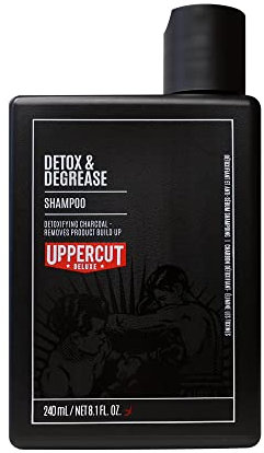 Uppercut Deluxe Detox and Degrease Shampoo for Men, Entgiftendes, Entfettendes und Tiefenreinigendes Shampoo für Männer, Ideal für Fettiges Haar, 240ml