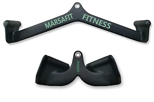 MARSAFIT Barre en T pour entraînement à la maison, gym, fitness, aviron, poulie en V, accessoires pour machine à câble, biceps, triceps, barre de traction latte, exercices de traction (style 1)