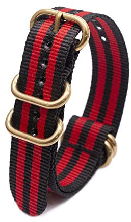 18mm 20mm 22mm 24mm Nato Uhrenarmband Canvas Uhrenarmband Gewebtes Nylon Uhrenarmband Armband mit goldener Schnalle, 20mm