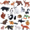 PLULON 21 teilige Safari Tiere Figuren Spielzeug Waldtierfiguren Realistische Wilde Zootiere Figuren Waldtiere Kunststoff Dschungeltier Spielset Tortenaufsatz für Babyparty Geburtstagsgeschenke