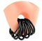 Vankula Nasenring Hoop 10 PCS aus Chirurgenstahl Segmentring Clicker 16G 10mm Ohr Tunnel Gewichte Ohrhänger Piercing Schmuck für Frauen und Männer Spirale Schwarz
