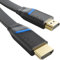 KabelDirekt Cavo HDMI piatto – 2m – 4K@60Hz, cavo piatto da posare – rame extra per fino a 18 Gbit/s secondo gli standard HDMI 2.0, High Speed con Ethernet, Blu-ray/PS5/Xbox/Switch, nero