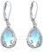 Eusense Mondstein Ohrringe Filigrane Tropfenohrringe 925 Sterling Silber Tränenohrringe Schmuck Geschenke für Frauen Mädchen-1
