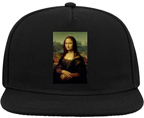 Mona Lisa 5-Panel-Baseballmütze mit flachem Visier und Snapback Schwarz