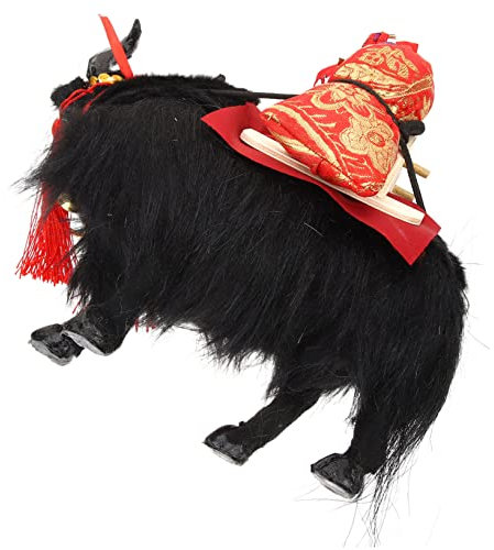 Garneck Simulation Yak Model Dekoration Realistisches Yak Ornament Für Schreibtisch Schwarzes Tiermodell Langlebig Als Für Heimdekoration
