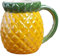 Tazas de cerámica creativas, lindas y minimalistas con forma de fruta, horno microondas disponible, fresa, uva, piña, tazas de café personalizadas, piña - 301-400 ml