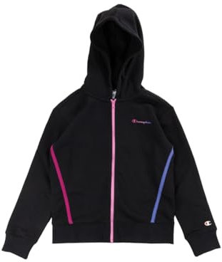 Champion Sweatshirt mit Durchgehendem Reißverschluss mit Kapuze Mädchen Winter 404477, Schwarz , XXL