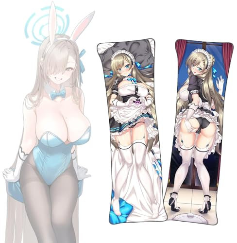 Anime Kissenbezüge Blue Archive Asuna Ichinose Anime Dakimakura Kurzer Plüschstoff Lebensgroßer Körper Kissenbezug