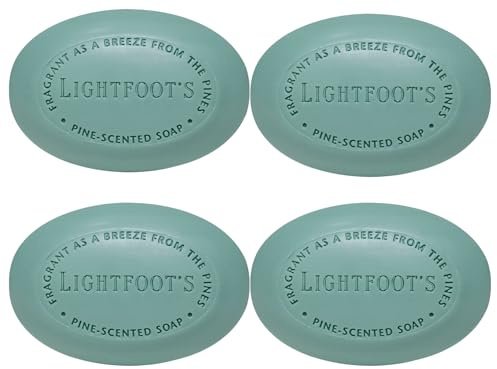 Perdy Good Lightfoot'S Pine Soap for Men (Pack of 4 Sticks), Sports Soap for Men with Pine Fragrance, Completely Natural, for Body or Hands