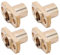 Dado Trapezoidale 8 Mm, Dado Trapezoidale 4 Pezzi, Vite Trapezoidale Dado Parti della Stampante 3D Flangia Ad H in Ottone T8 Elementi di Fissaggio Hardware 3D, Viti di